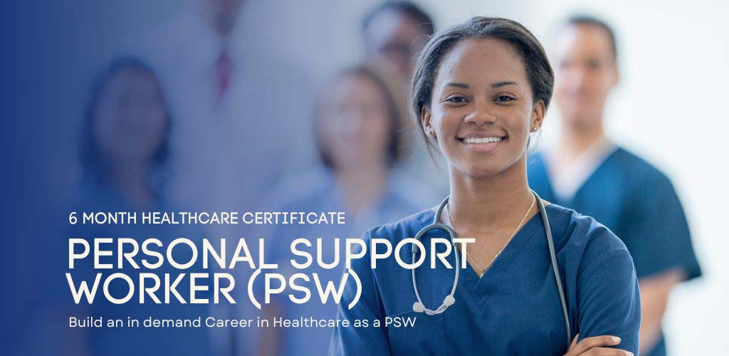 Personal Support Worker (PSW) female posing for the camera